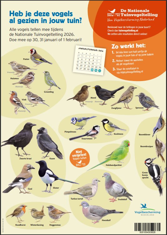 Tuinvogeltelling poster deel 2